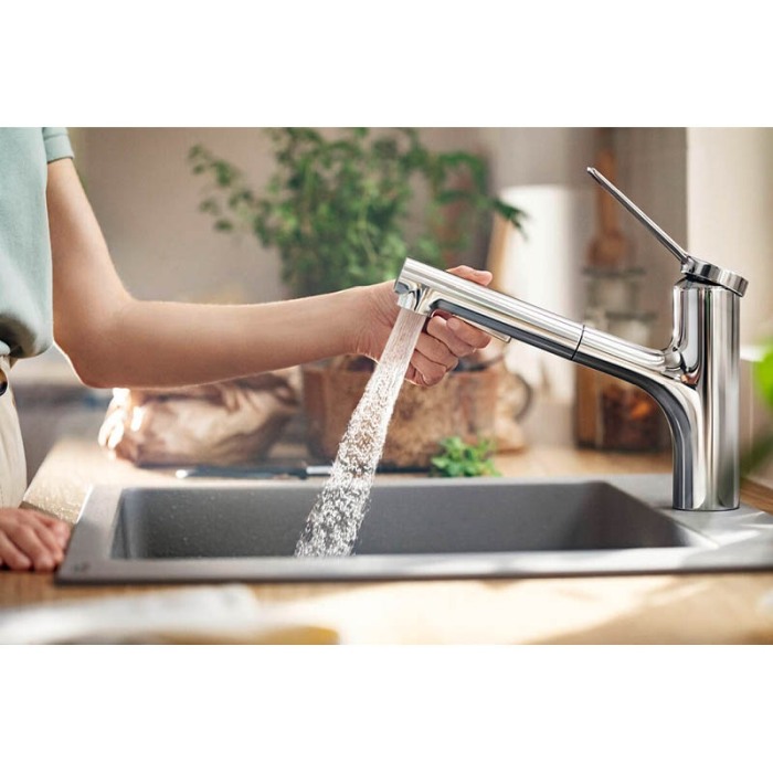 Baterie de bucatarie, Hansgrohe, Zesis M33 150, sBox, crom [7]