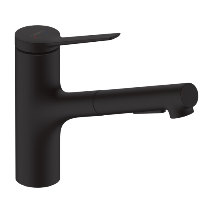 Baterie de bucatarie, Hansgrohe, Zesis M33 150, sBox, negru mat [1]