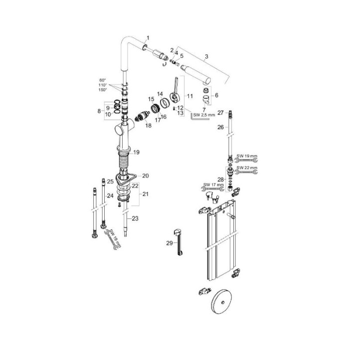 Baterie de bucatarie monocomanda cu pipa extractabila, sBox, Hansgrohe, Talis M54 270, negru mat [3]