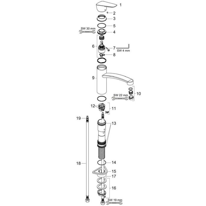 Baterie de bucatarie monocomanda, Hansgrohe, Logis M31 160, crom [3]
