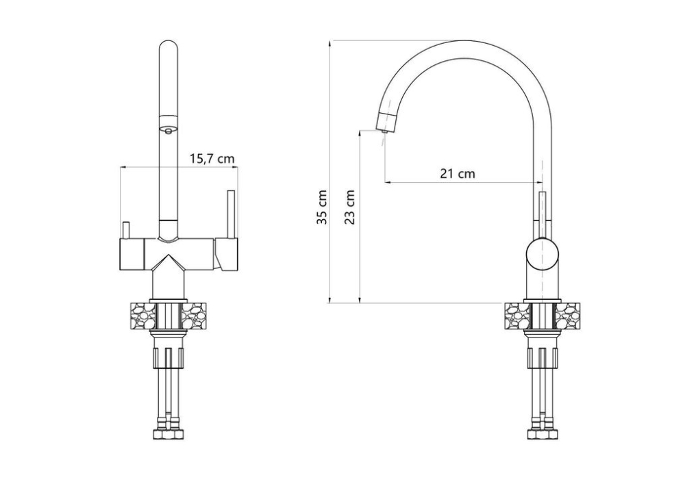 Baterie de bucătărie REA Caren auriu periat [7]