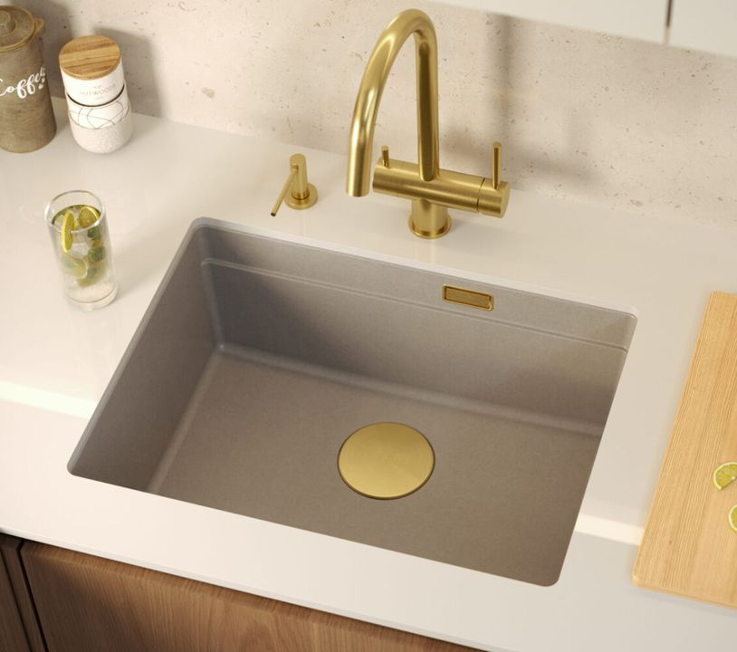 Baterie de bucătărie REA Caren auriu periat [5]