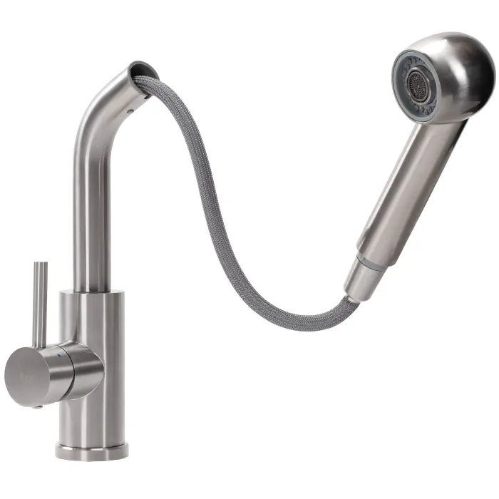 Baterie de bucătărie Troy Otel periat, Rea [2]