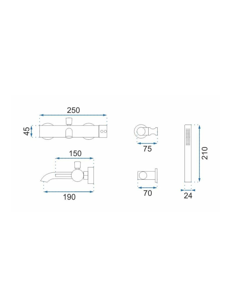 Baterie de cada Rea Lungo cupru [6]