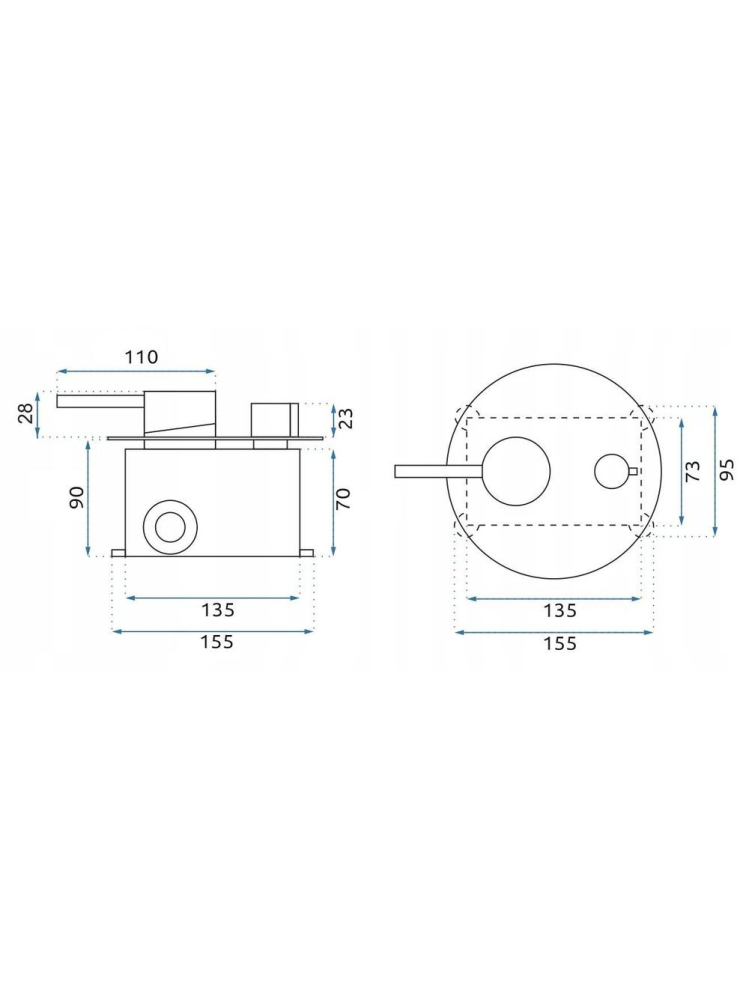 Baterie de cadă Rea Lungo cupru periat + Box [10]