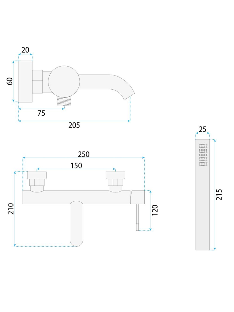 Baterie de cada Rea Lungo Diamond Auriu  [8]