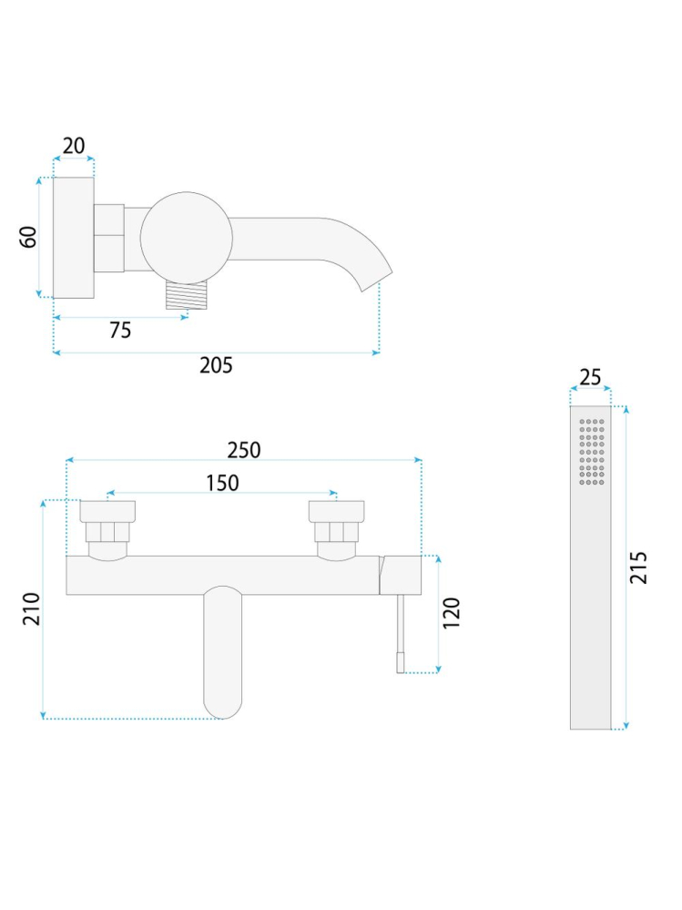 Baterie de cada Rea Lungo Diamond cupru [7]