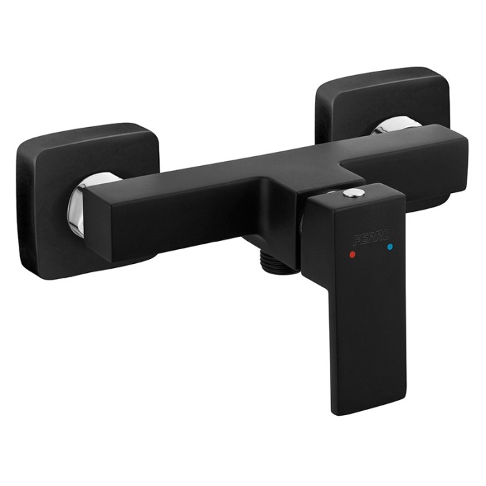 Baterie de dus, Ferro, Zicco, negru mat [1]