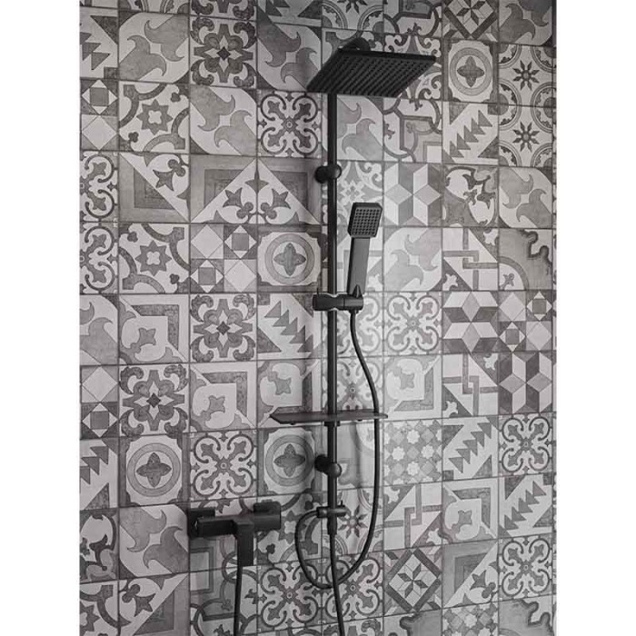 Baterie de dus, Ferro, Zicco, negru mat [3]