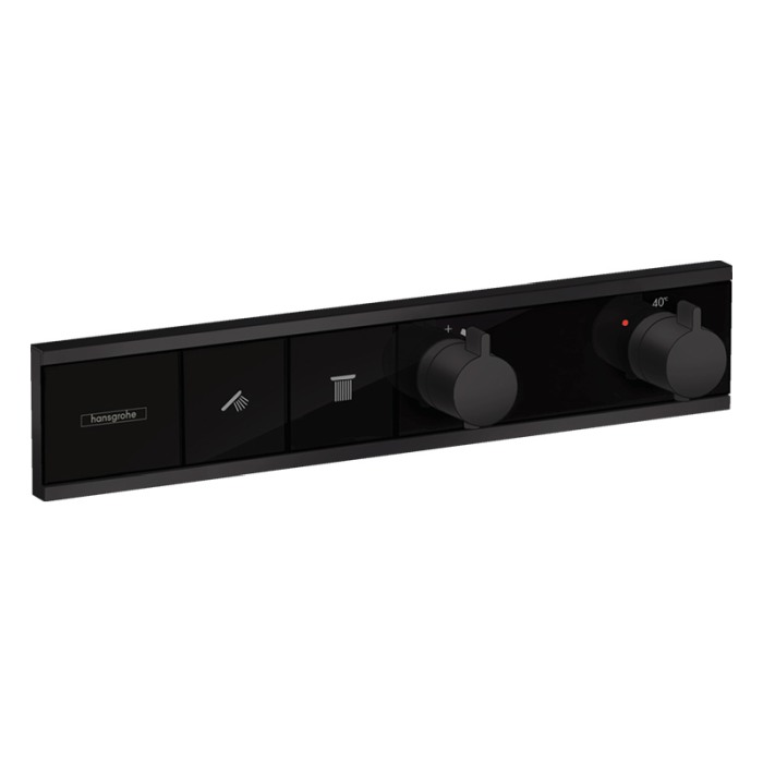Baterie de dus, Hansgrohe, RainSelect, cu doua functii, negru mat [1]