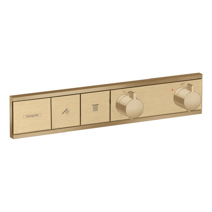 Baterie de duș, Hansgrohe, RainSelect, termostatată, parte vizibilă, bronz periat [1]