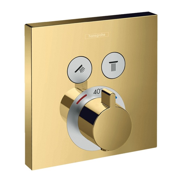 Baterie de dus, Hansgrohe, ShowerSelect, termostatata, cu 2 functii, auriu lucios [1]