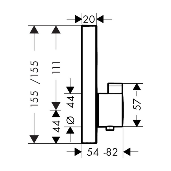 Baterie de dus, Hansgrohe, ShowerSelect, termostatata, cu 2 functii, auriu lucios [2]