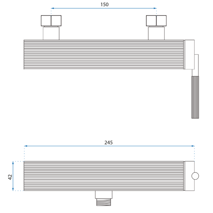 Baterie de duș REA Argon auriu periat [6]