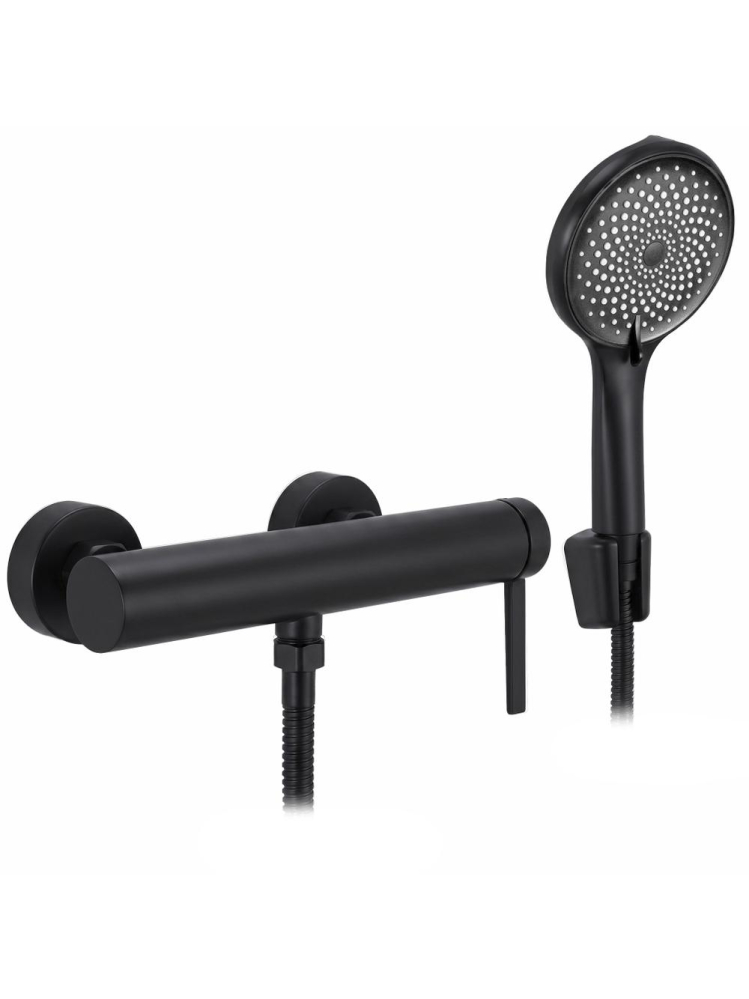 Baterie de dus REA Rivo negru mat montaj perete electroplating 100 mm [10]
