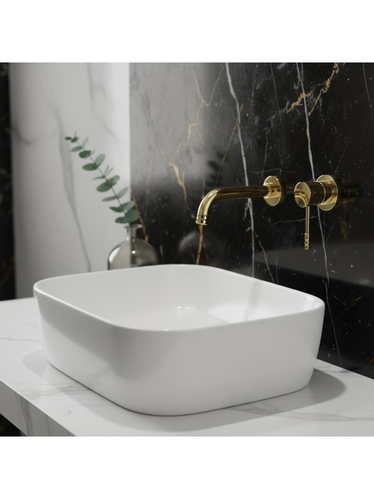 Baterie de lavoar incastrata Rea Lungo Diamond auriu + BOX [4]