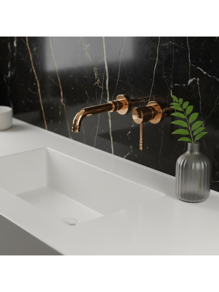 Baterie de lavoar incastrata Rea Lungo Diamond cupru + BOX [4]