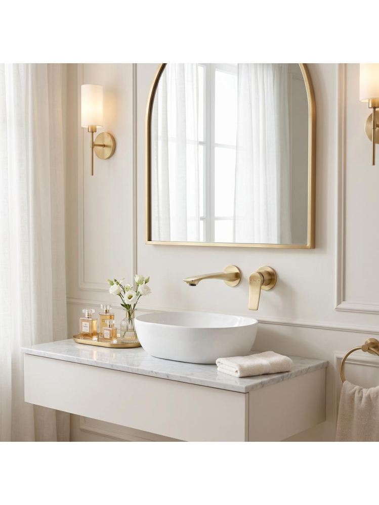 Baterie lavoar incastrata Rea Vision auriu periat PVD BOX 185 mm [6]