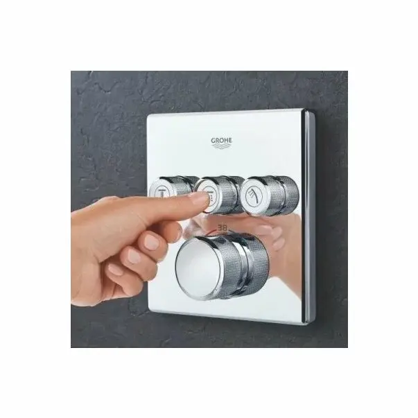 Baterie dus Grohe Grohtherm SmartControl termostatica patrata cu 3 iesiri [2]