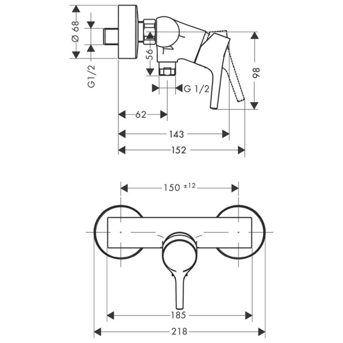 Baterie dus Hansgrohe, Talis S, crom [2]