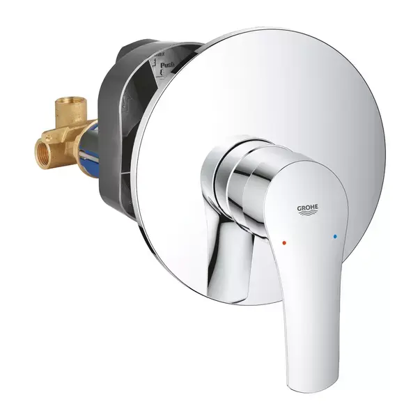 Baterie dus incastrata Grohe Eurosmart crom lucios cu corp ingropat [1]