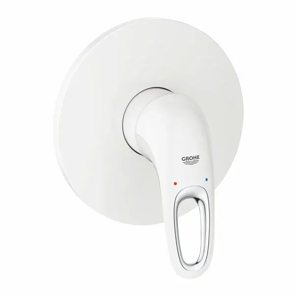 Baterie dus incastrata Grohe Eurostyle alb lucios [1]