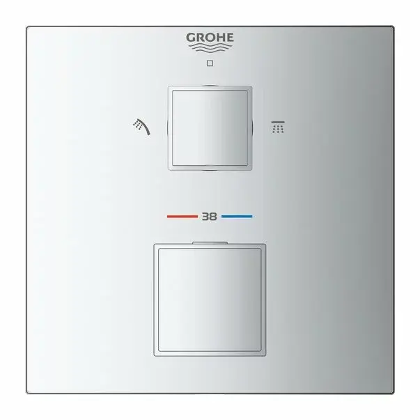 Baterie dus incastrata Grohtherm Cube cu doua iesiri termostatata [3]
