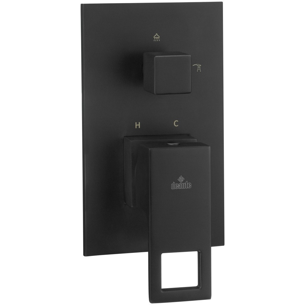 Baterie dus monocomanda incastrata Deante Anemon negru mat [1]
