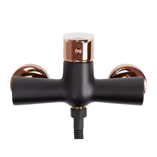Baterie dus Rea Mild negru - Rose Gold cu set de dus [3]