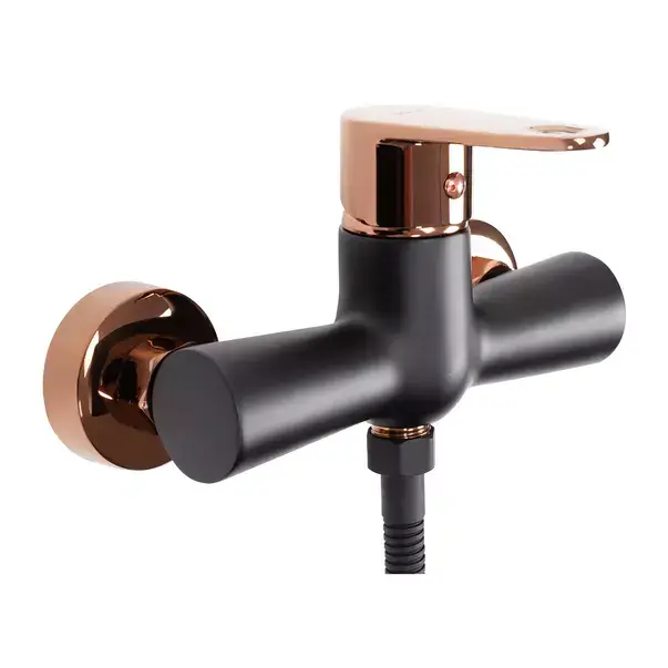 Baterie dus Rea Mild negru - Rose Gold cu set de dus [4]