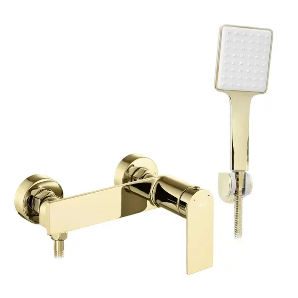 Baterie dus Rea Storm monocomanda auriu lucios cu set de dus [1]