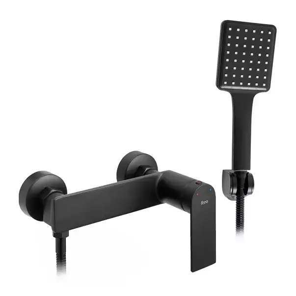 Baterie dus Rea Storm negru mat cu set de dus [1]