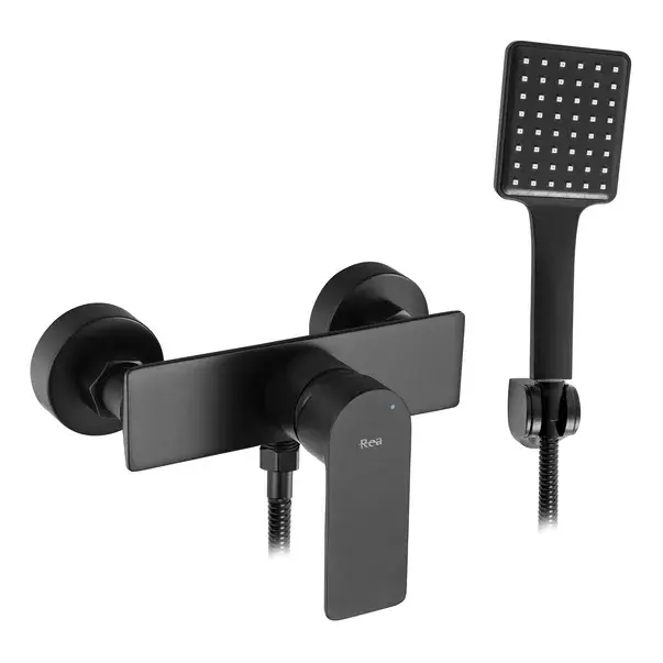 Baterie dus Rea Urban monocomanda negru mat cu set de dus [1]