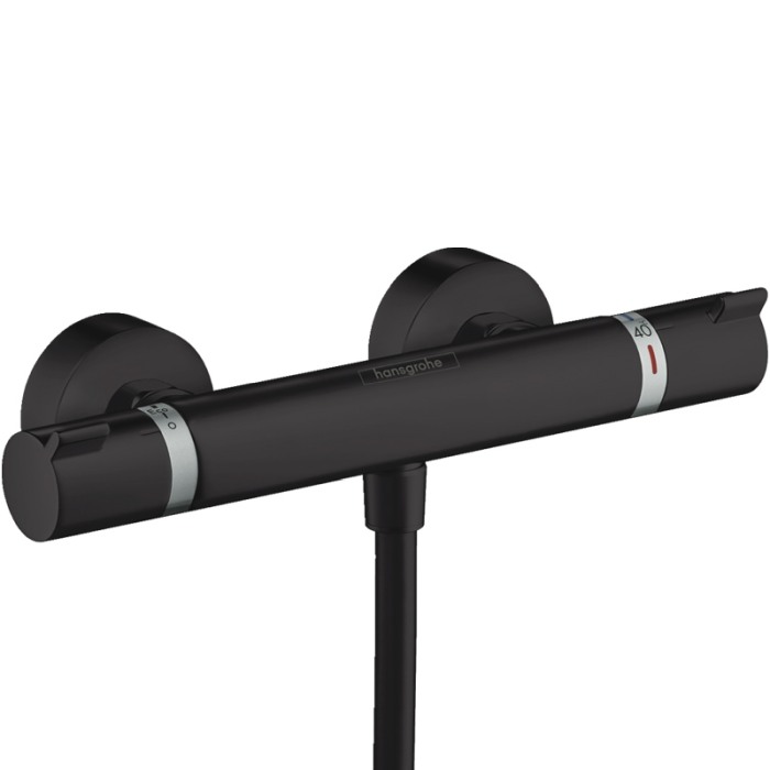 Baterie dus termostatata, Hansgrohe, Ecostat Comfort, Negru mat [1]