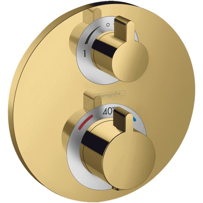 Baterie dus termostatata, Hansgrohe, Ecostat S, auriu lucios [1]