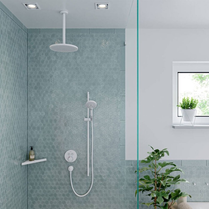 Baterie dus termostatata, Hansgrohe, ShowerSelect S, alb mat [5]