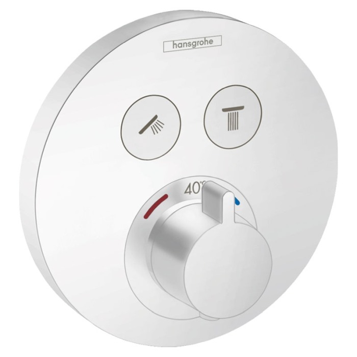 Baterie dus termostatata, Hansgrohe, ShowerSelect S, alb mat [1]