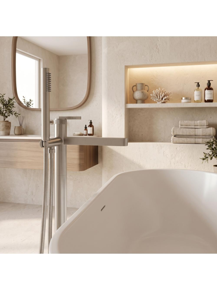 Baterie de podea Rea Grace Nickel Periat 920 mm montaj pardoseală freestanding [7]