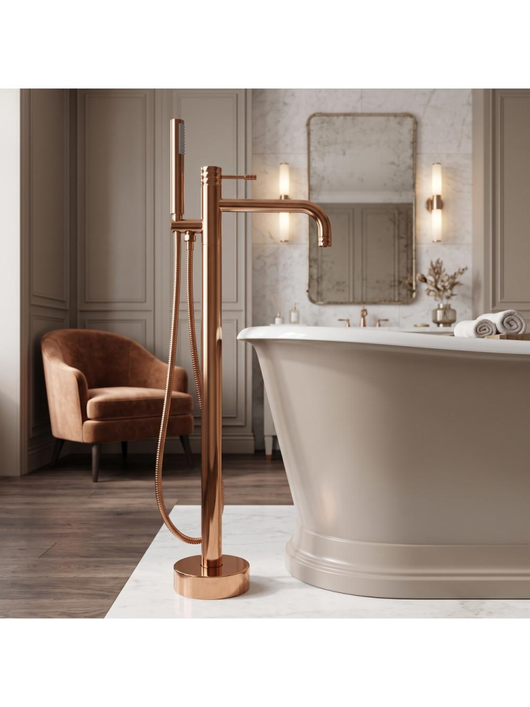 Baterie de podea Rea Lungo Diamond Copper inox alama PVD 880mm [4]