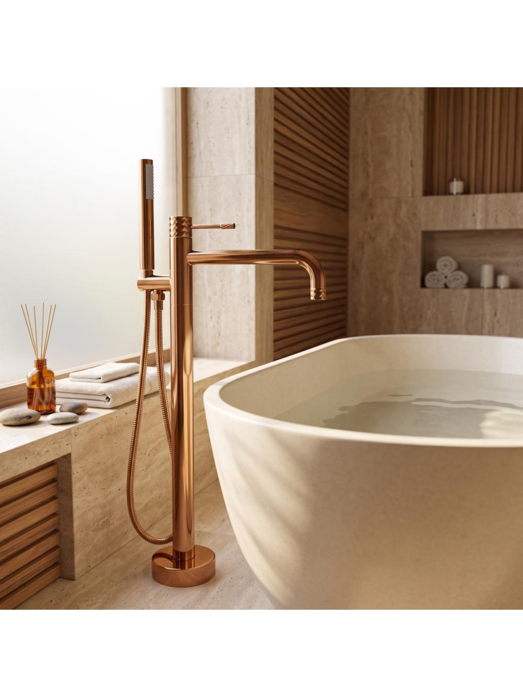 Baterie de podea Rea Lungo Diamond Copper inox alama PVD 880mm [3]