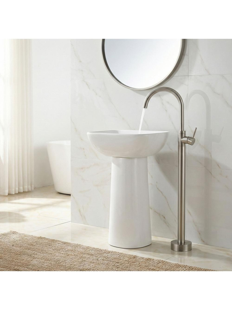 Baterie freestanding lavoar Rea Lungo crom periat [6]