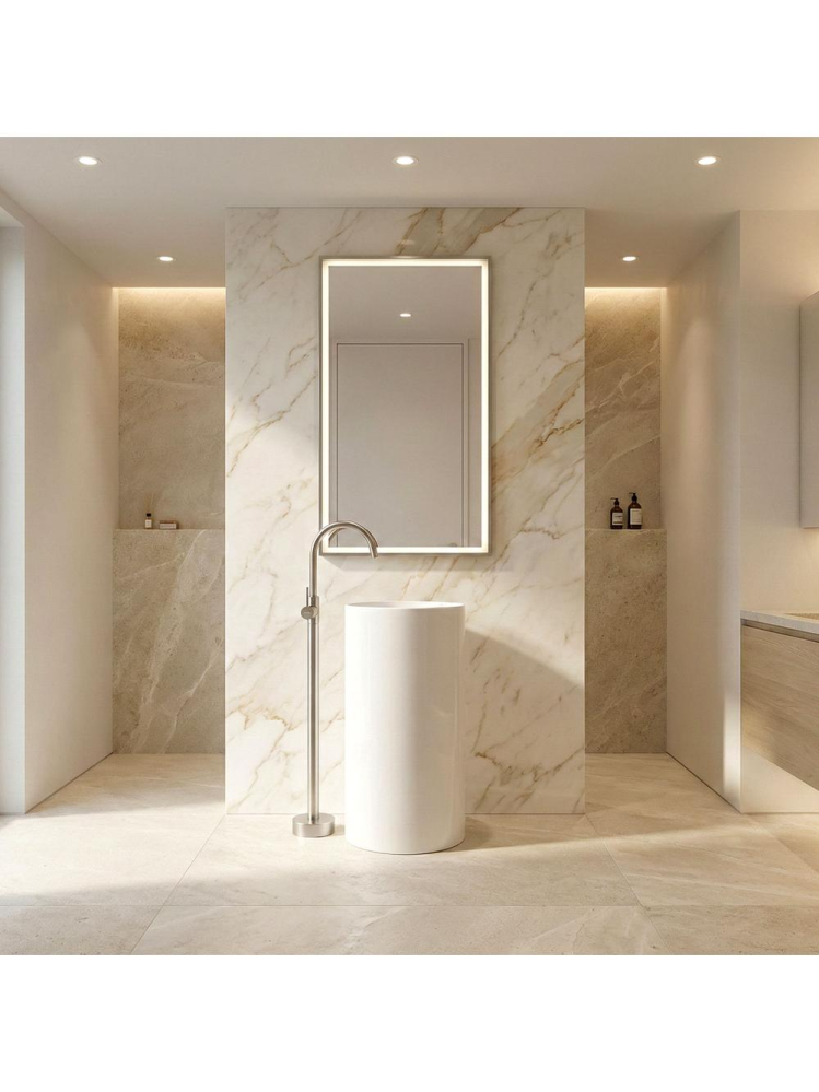 Baterie freestanding lavoar Rea Lungo crom periat [3]