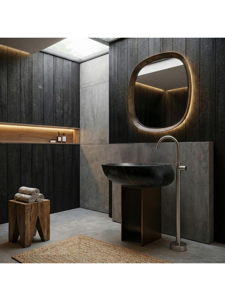 Baterie freestanding lavoar Rea Lungo crom periat [7]