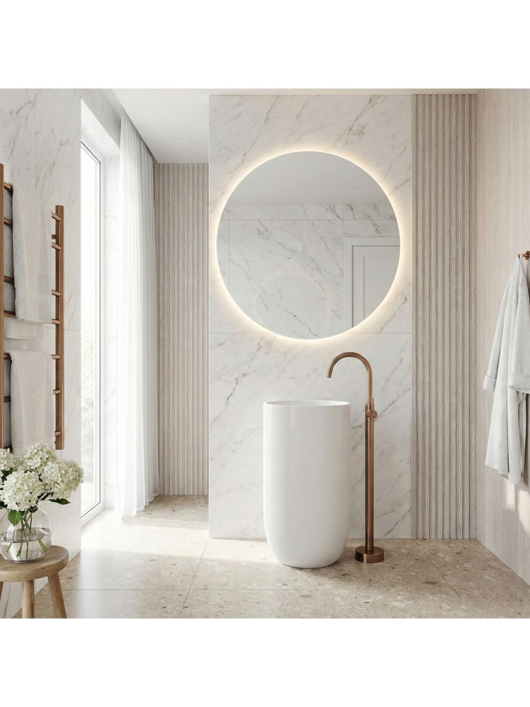 Baterie freestanding lavoar Rea Lungo cupru periat [5]