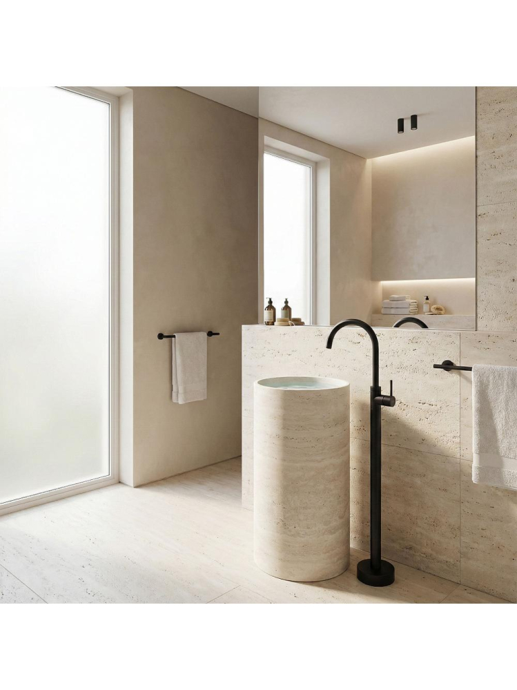Baterie freestanding lavoar Rea Lungo negru [6]