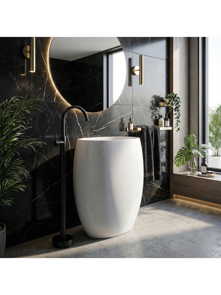 Baterie freestanding lavoar Rea Lungo negru [8]
