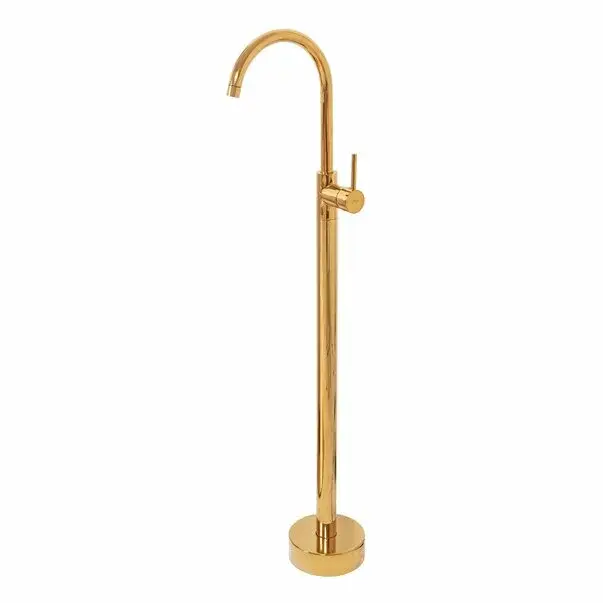 Baterie freestanding pentru lavoar Rea Ortis auriu lucios [1]