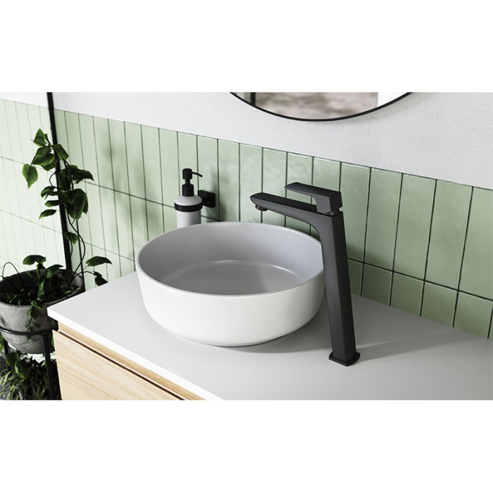 Baterie inalta de lavoar, Ferro, Vitto Verdeline, negru mat [3]