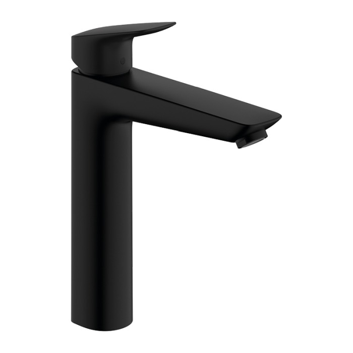 Baterie inalta de lavoar, Hansgrohe, Logis 190, cu ventil, negru mat [1]