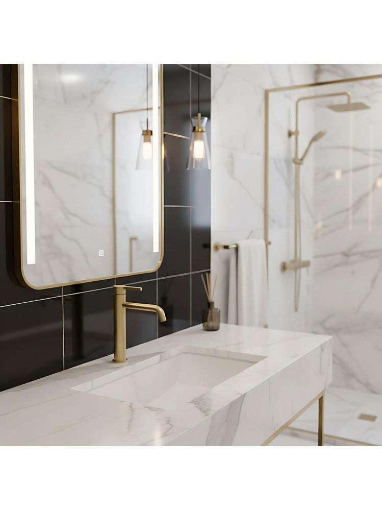 Baterie inalta de lavoar Rea Foster auriu periat  [8]